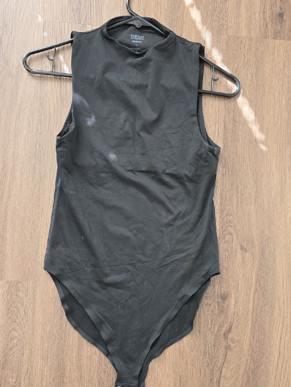 girlfriend collective Black Seamless Tank Bodysuit